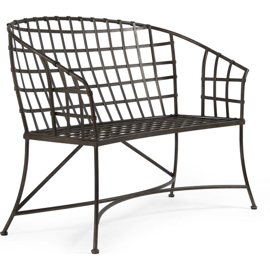 Iron Bench by Zentique in dark bronze and iron. Made from iron in a modern style.