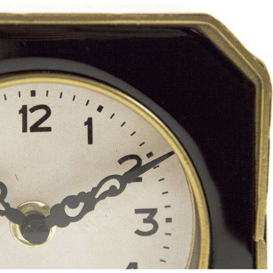 Black and Gold Clock by Zentique in black, gold and pewter. Made from pewter in a modern style.