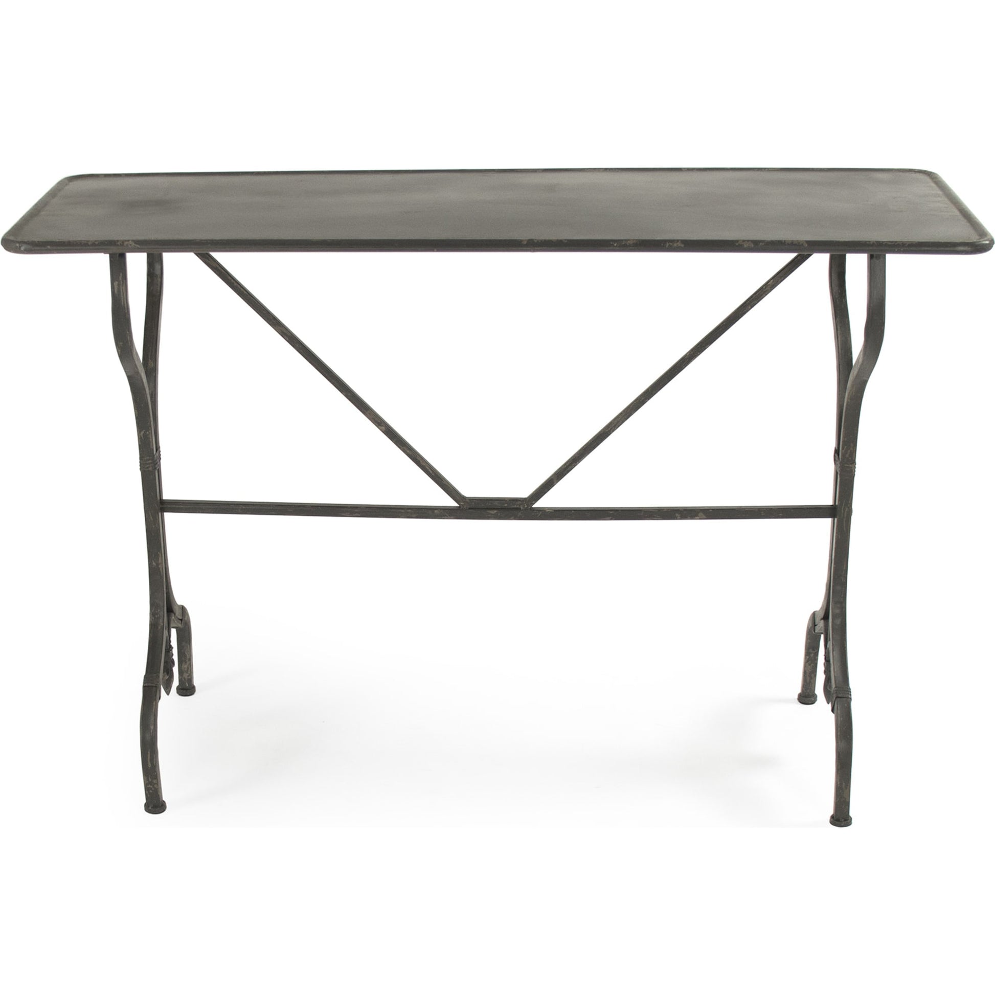 Iron Console Table by Zentique in dark gray and iron. Made from iron in a modern style.