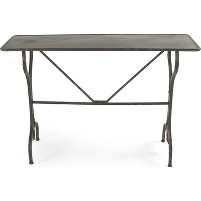 Iron Console Table by Zentique in dark gray and iron. Made from iron in a modern style.