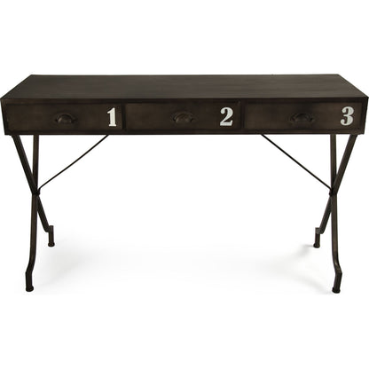 Iron Console With Drawers by Zentique in dark bronze and iron. Made from iron in a modern style.