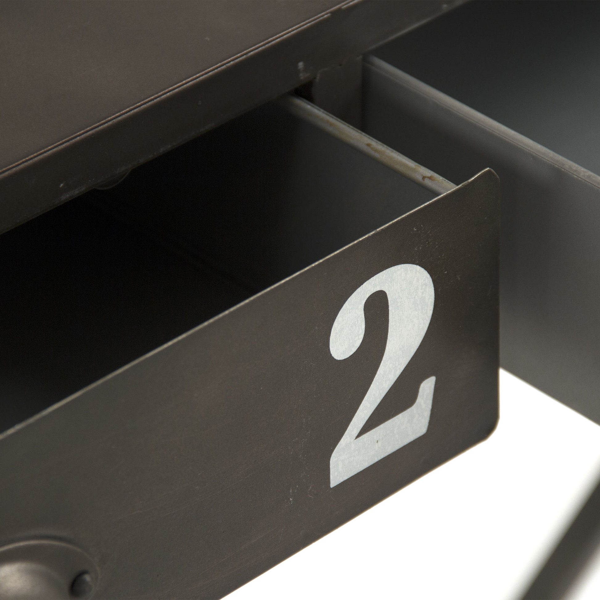 Iron Console With Drawers by Zentique in dark bronze and iron. Made from iron in a modern style.