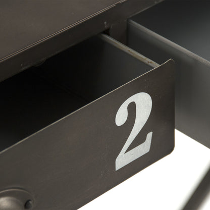 Iron Console With Drawers by Zentique in dark bronze and iron. Made from iron in a modern style.