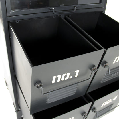 Garrett Metal Cabinet by Zentique in black and metal. Made from metal in a modern style.