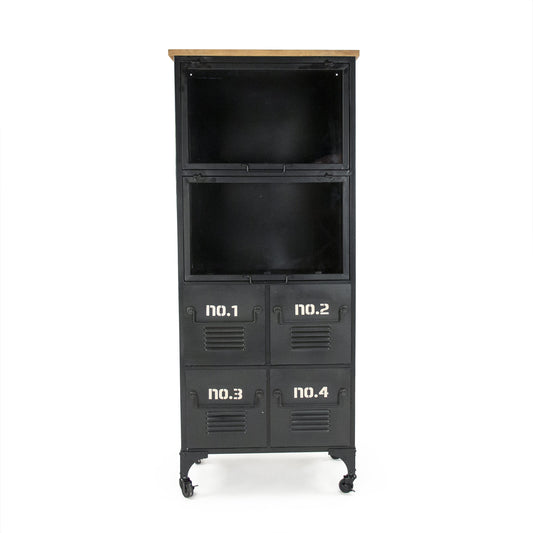 Garrett Metal Cabinet by Zentique in black and metal. Made from metal in a modern style.