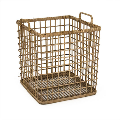 Basket by Zentique in natural and wood. Made from wood in a cottage & farmhouse style.