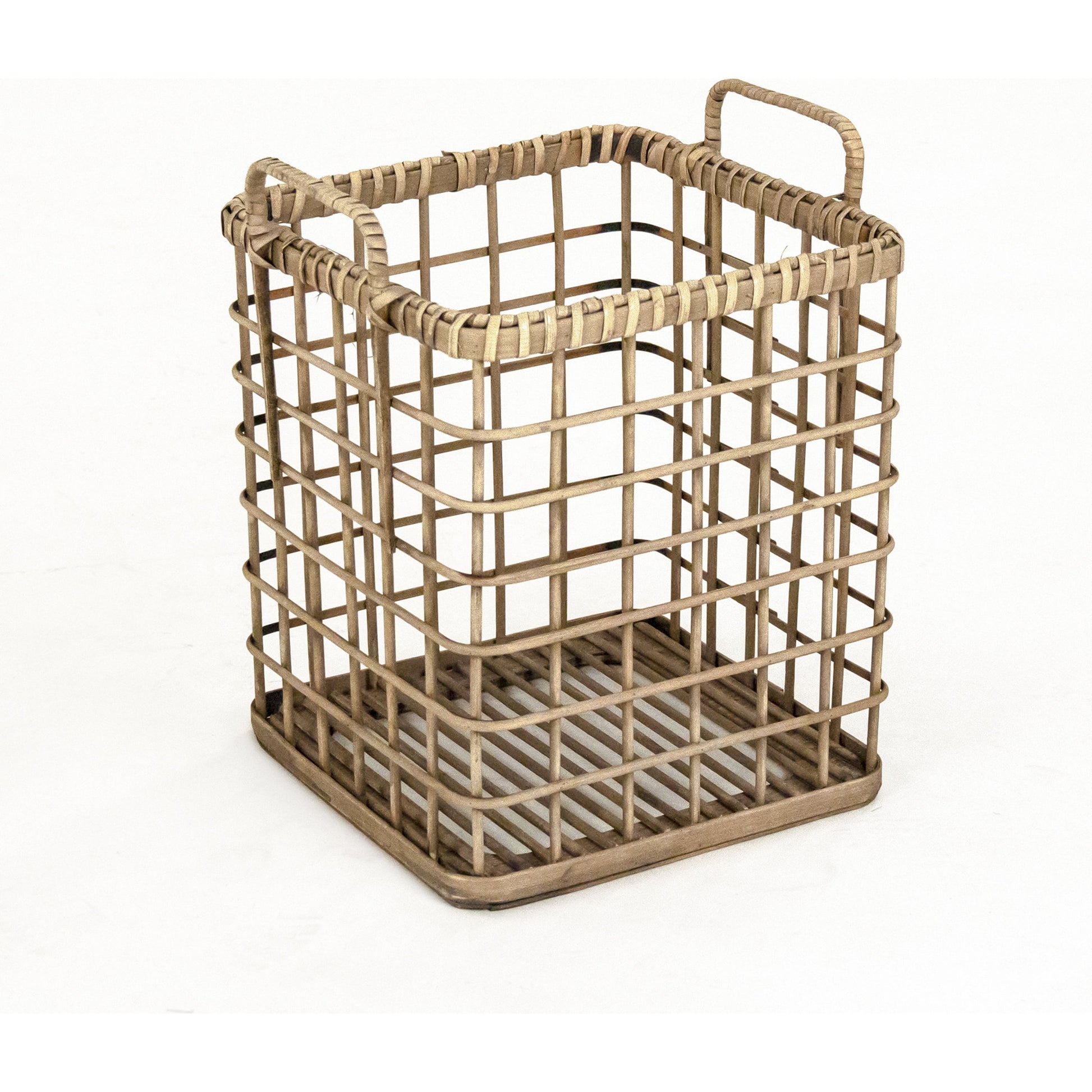 Basket by Zentique in natural and wood. Made from wood in a cottage & farmhouse style.