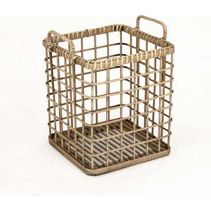Basket by Zentique in natural and wood. Made from wood in a cottage & farmhouse style.