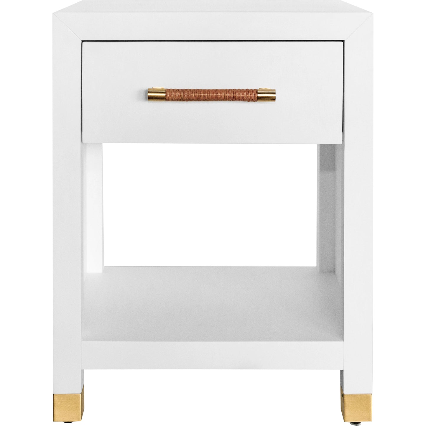 000 SI-1966083 | Primary Silo | Pelham Side Table by Worlds Away in matte white. Made from unique in a modern style.