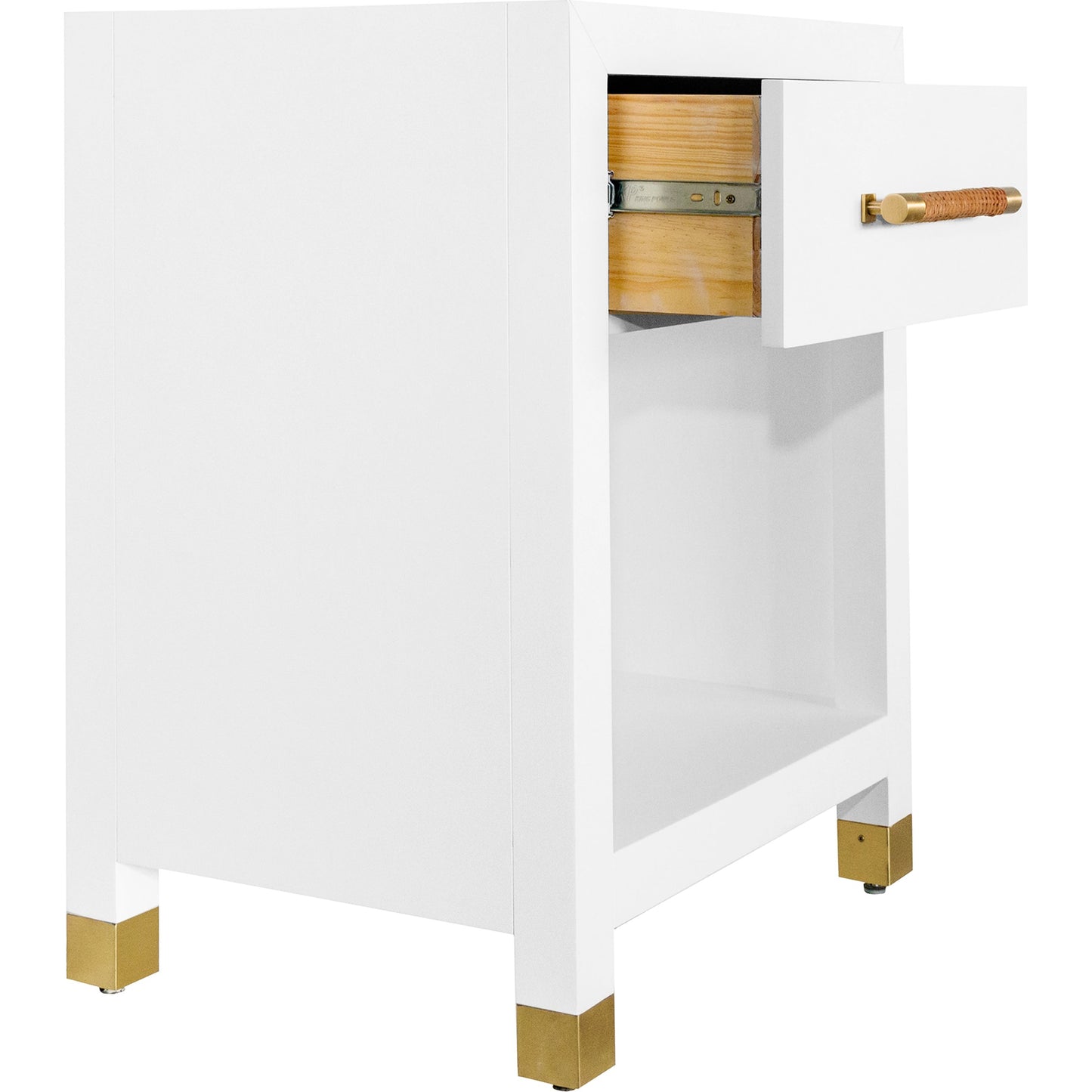 007 SI-1966083 | Additional Silo | Pelham Side Table by Worlds Away in matte white. Made from unique in a modern style.