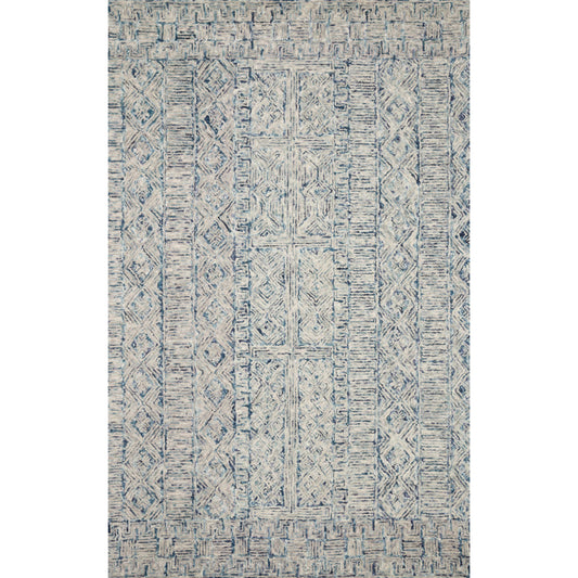 Peregrine PER-04 Rug by Loloi in ocean. Made from 100% wool in a transitional style.