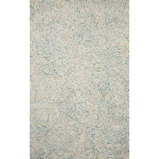 Peregrine PER-05 Rug by Loloi in aqua. Made from 100% wool in a modern style.