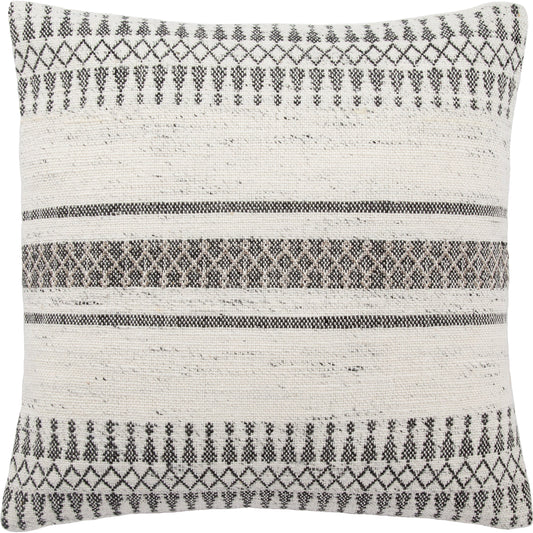 Peykan PEY02 Pillow by Jaipur Living in gray, ivory. Made from 100% viscose in a eclectic & global style.