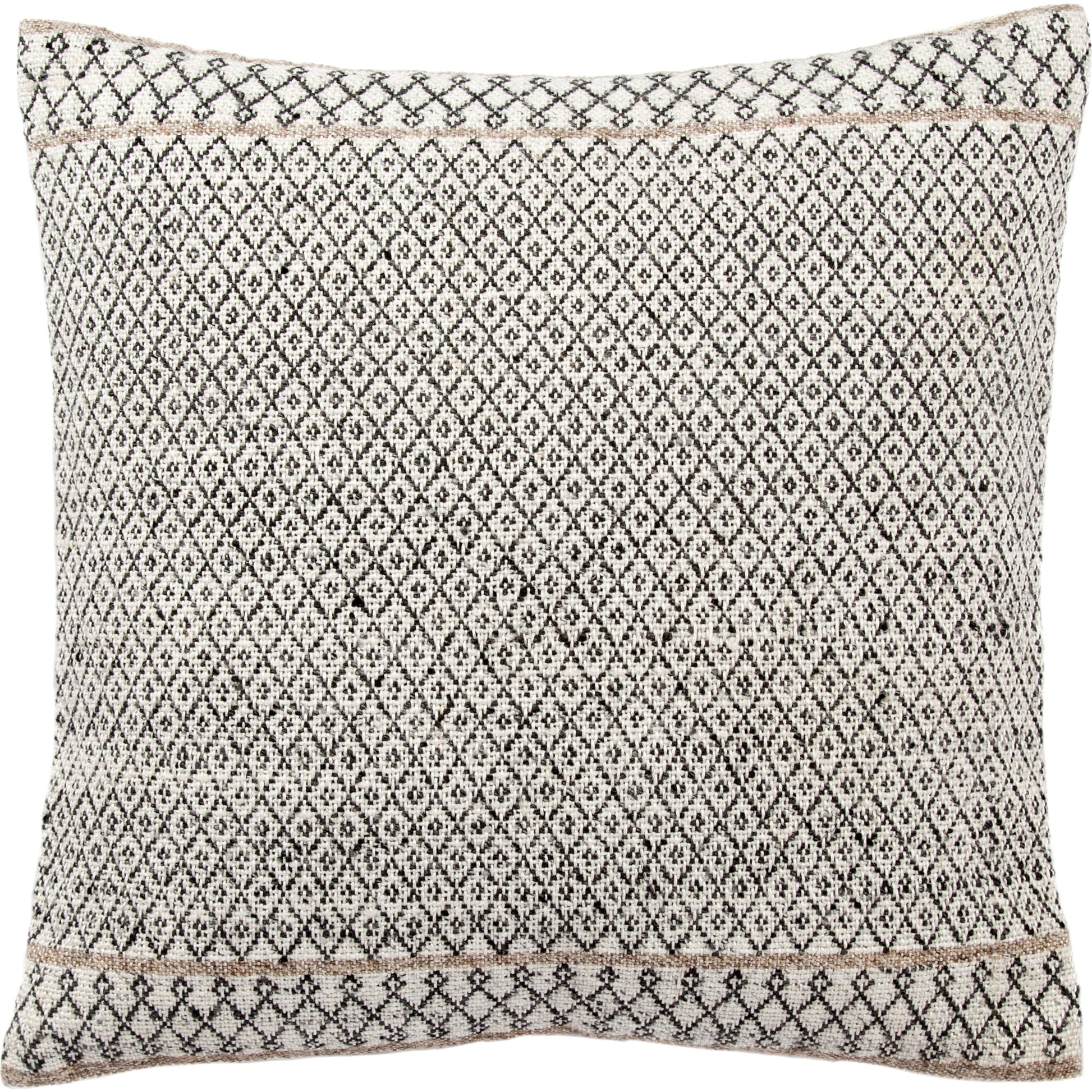 Peykan PEY03 Pillow by Jaipur Living in ivory, dark gray. Made from 90% viscose, 10% wool in a eclectic & global style.