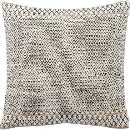 Peykan PEY03 Pillow by Jaipur Living in ivory, dark gray. Made from 90% viscose, 10% wool in a eclectic & global style.
