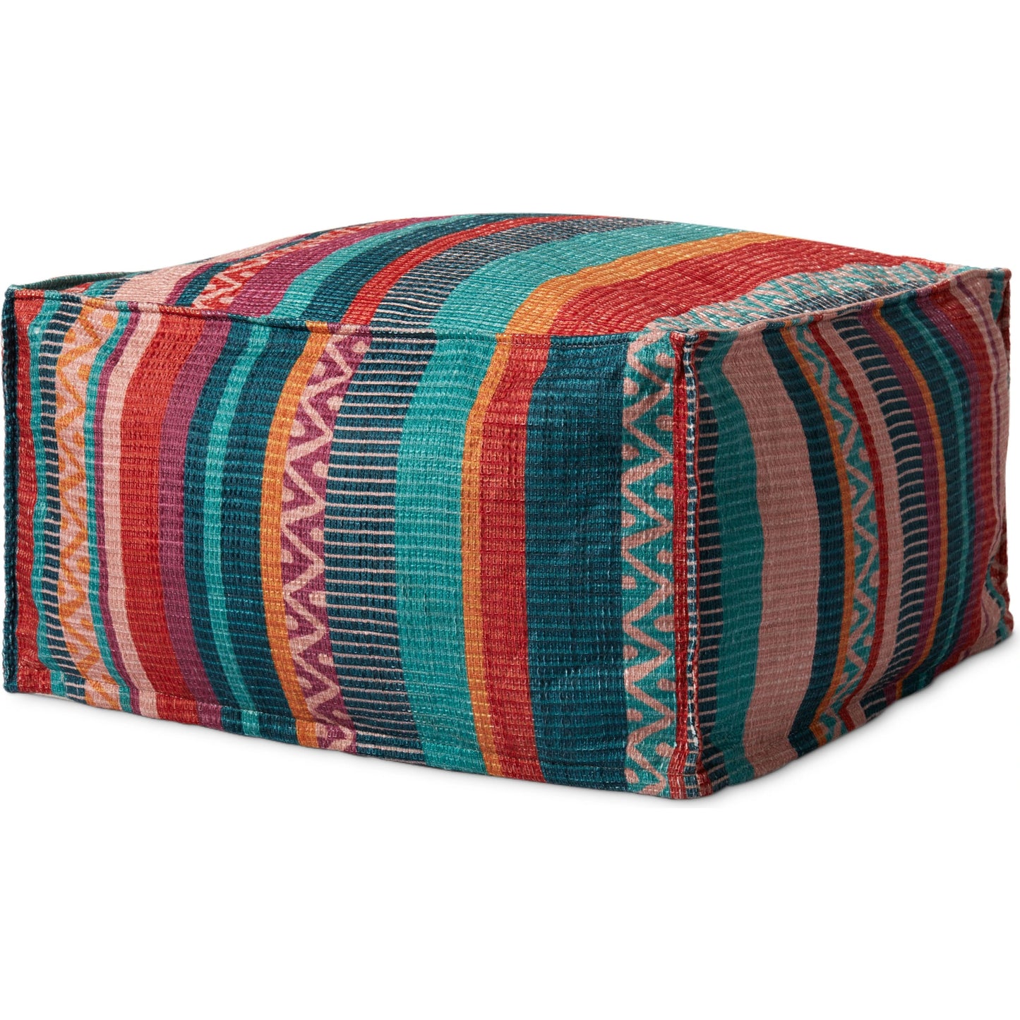 001 SR-901238 | Primary Silo | Fiesta PF0011 Pouf by Loloi in fiesta. Made from 100% polyester in a modern style.
