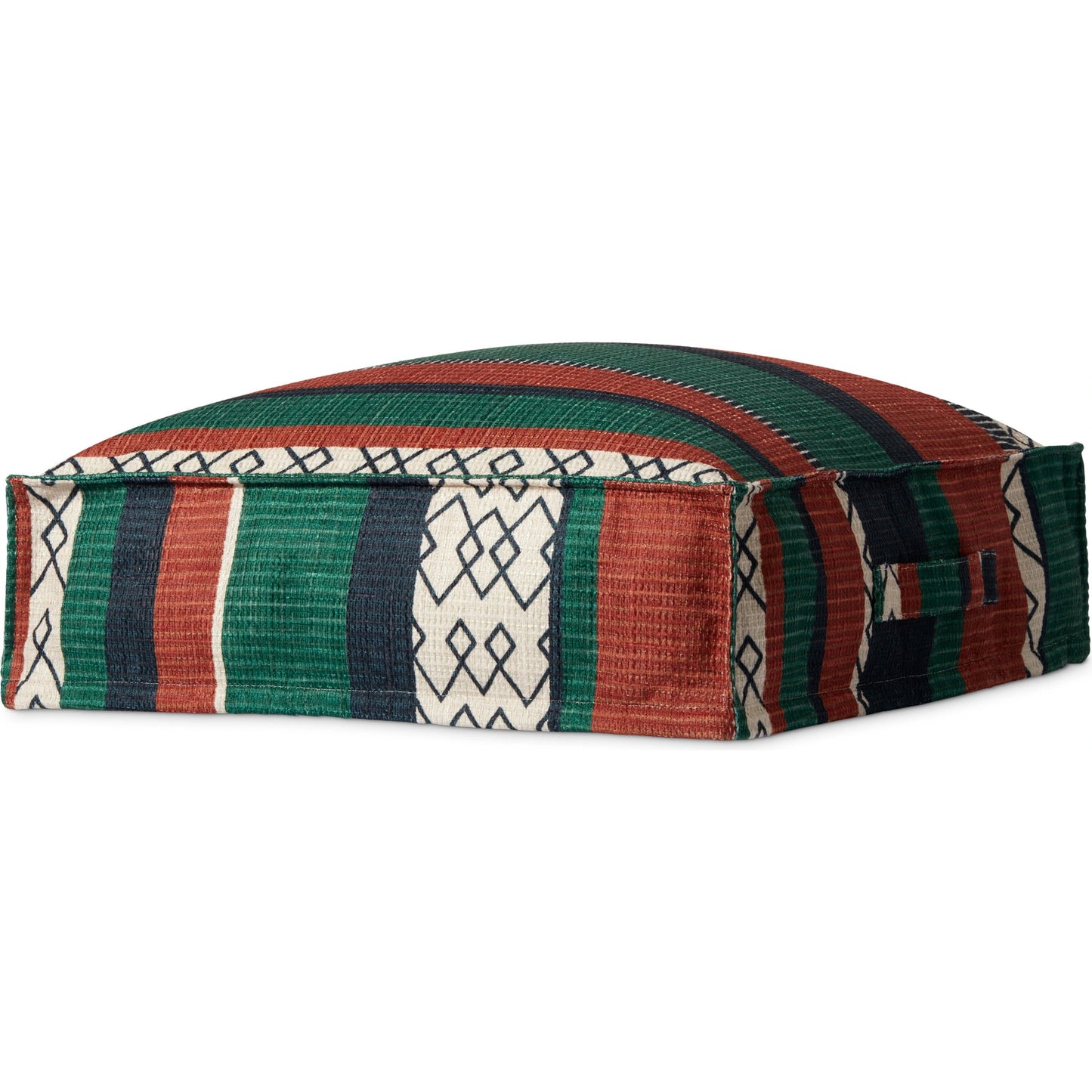 001 SR-901240 | Primary Silo | PF0013 Pouf by Loloi in fiesta. Made from 100% polyester in a rustic style.