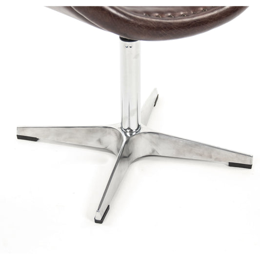 Tomas Chair by Zentique in leather and iron. Made from iron in a modern style.