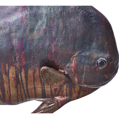 Australian Batfish Fish Wall Sculpture by Phillips Collection in brown and copper patina. Made from resin in a coastal style.