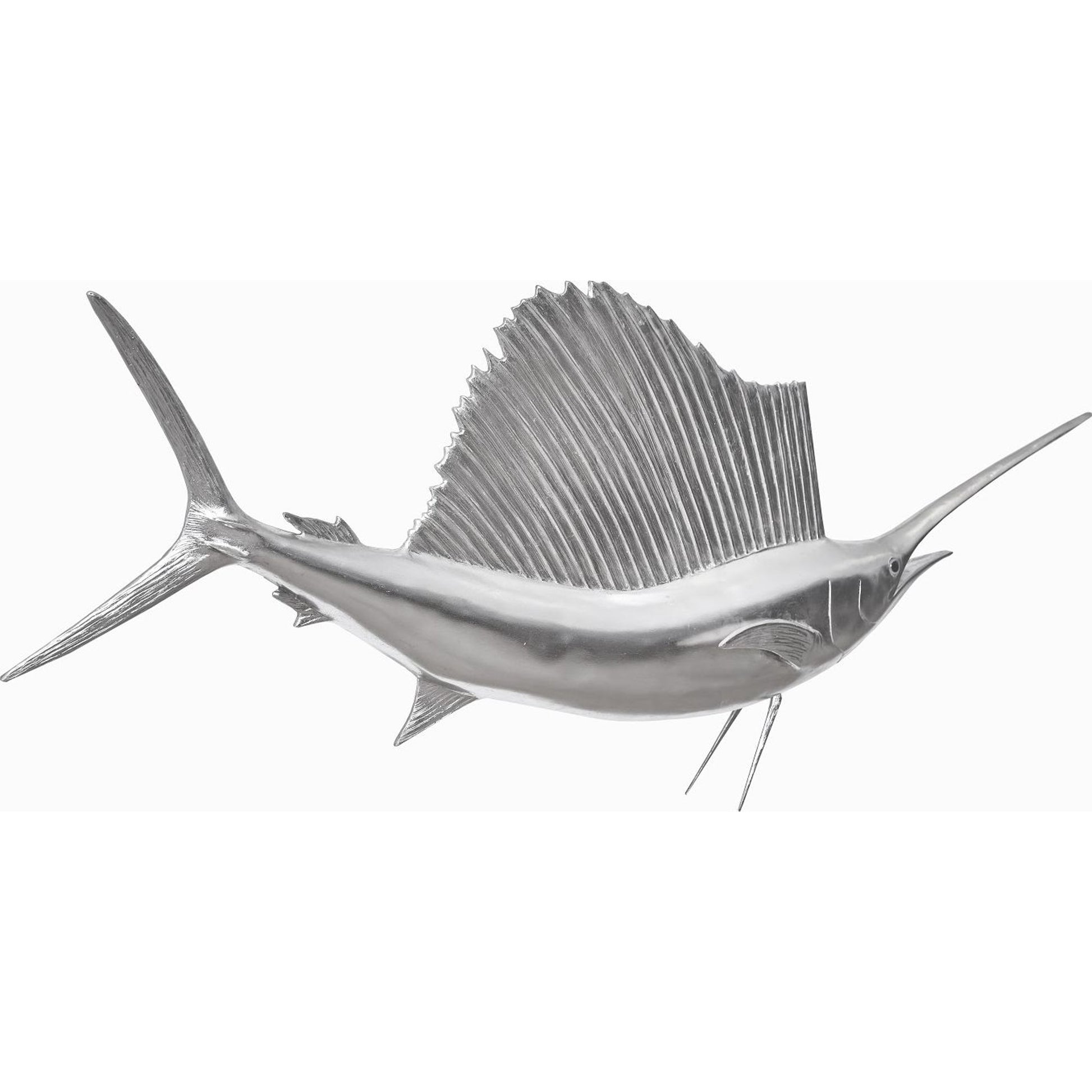 Sail Fish Wall Sculpture by Phillips Collection. Made from resin in a coastal style.