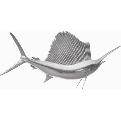 Sail Fish Wall Sculpture by Phillips Collection. Made from resin in a coastal style.