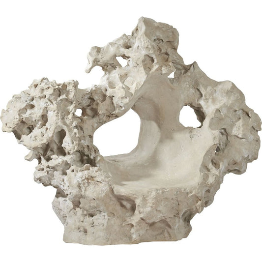 Colossal Cast Stone Sculpture with Seat by Phillips Collection in natural and roman stone. Made from resin composite in a coastal style.