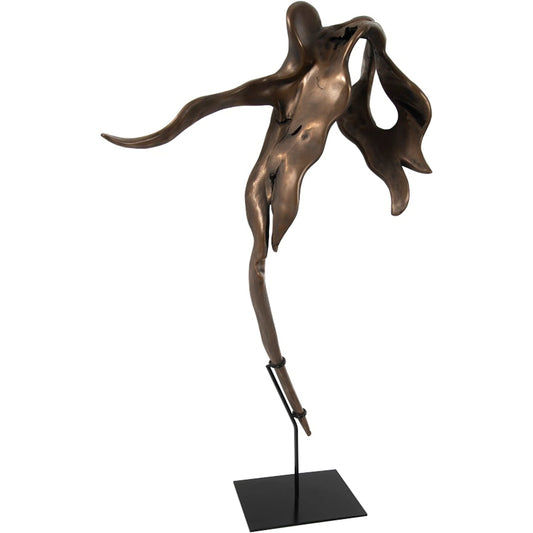 Cast Root Sculpture by Phillips Collection in brown and bronze. Made from resin metal in a modern style.
