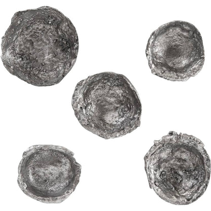 Splash Wall Bowl (Set of 5) by Phillips Collection in silver and silver leaf. Made from resin, resin composite in a modern style.