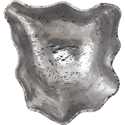 Cast Onyx Wall Sculpture, Silver Leaf by Phillips Collection in silver. Made from resin in a rustic style.