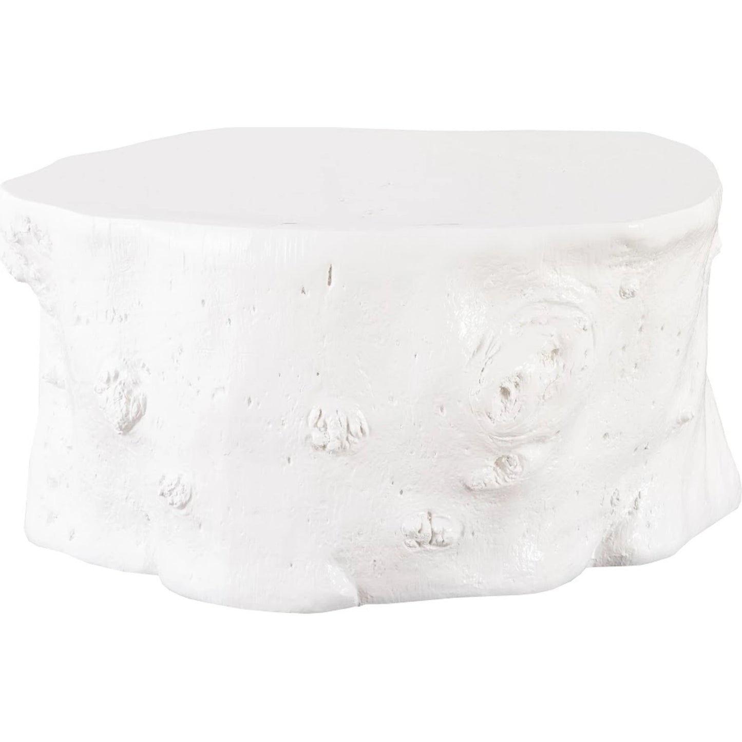 001 SI-1944900 | Primary Silo | Log White Coffee Table by Phillips Collection in white and white gel coat. Made from resin composite in a eclectic & global style.