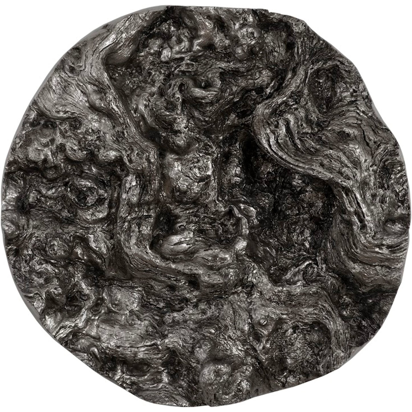 001 SI-1944782 | Primary Silo | Cast Root Erupting Wall Sculpture by Phillips Collection in silver and silver leaf. Made from resin in a rustic style.