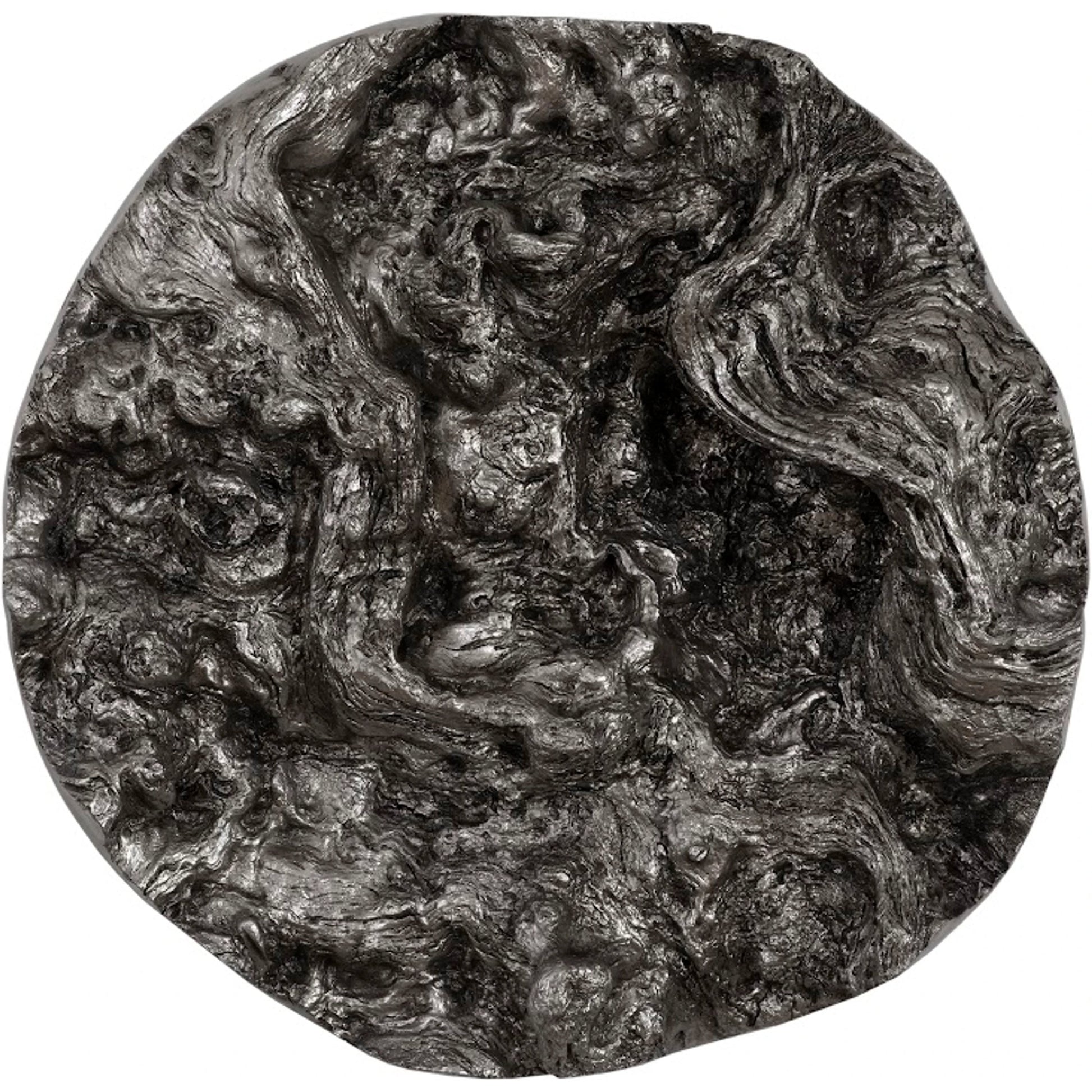 Cast Root Erupting Wall Sculpture by Phillips Collection in silver and silver leaf. Made from resin in a rustic style.