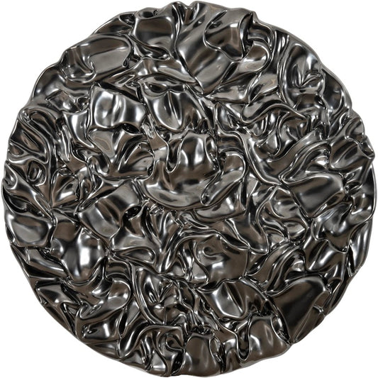 Drape Wall Art II by Phillips Collection in silver and liquid silver. Made from resin in a modern style.