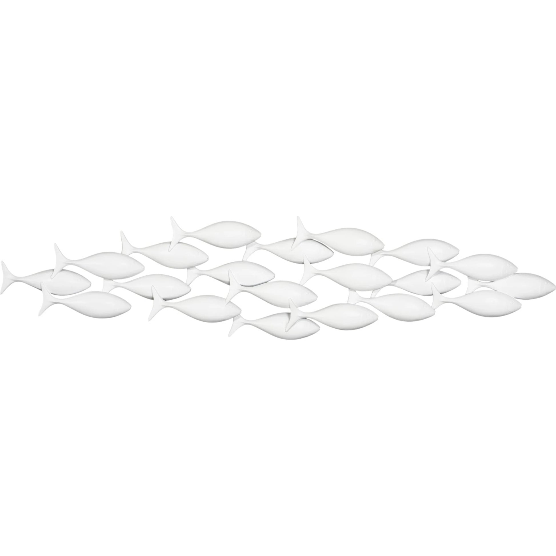 White School of Fish Wall Art by Phillips Collection in white and white. Made from resin in a modern style.