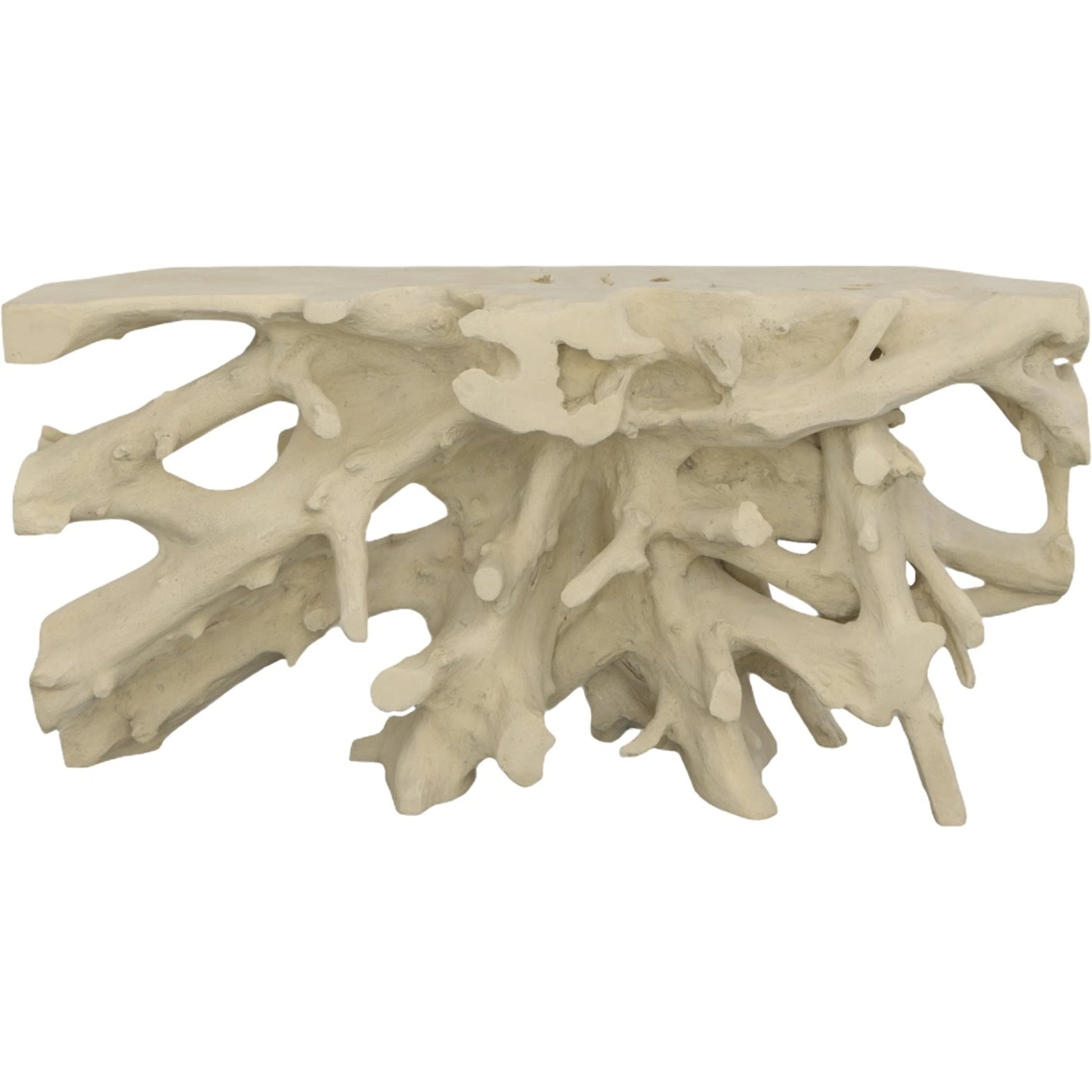 Beau Cast Root Console Table by Phillips Collection. Made from resin in a coastal style.