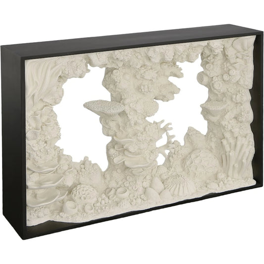 Reef Framed Console by Phillips Collection in off white. Made from resin metal, iron in a rustic style.
