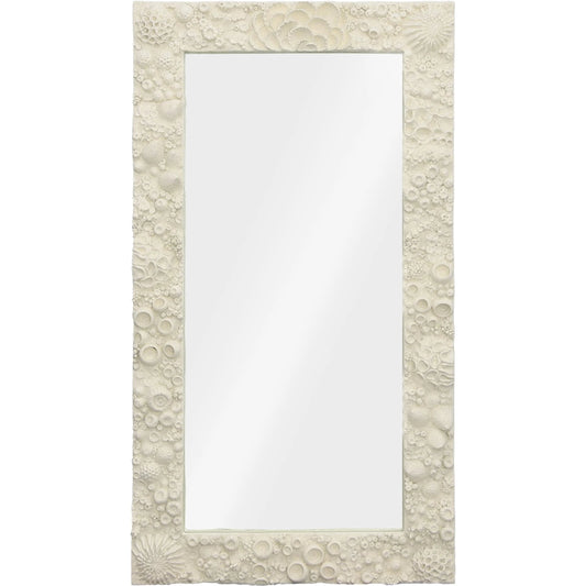 Reef Mirror by Phillips Collection in off white. Made from resin in a modern style.