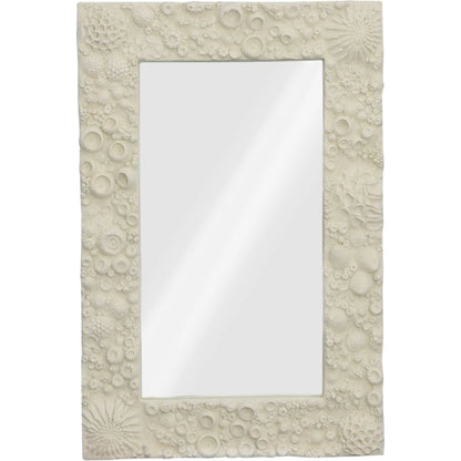 Reef Mirror by Phillips Collection in off white. Made from resin in a modern style.