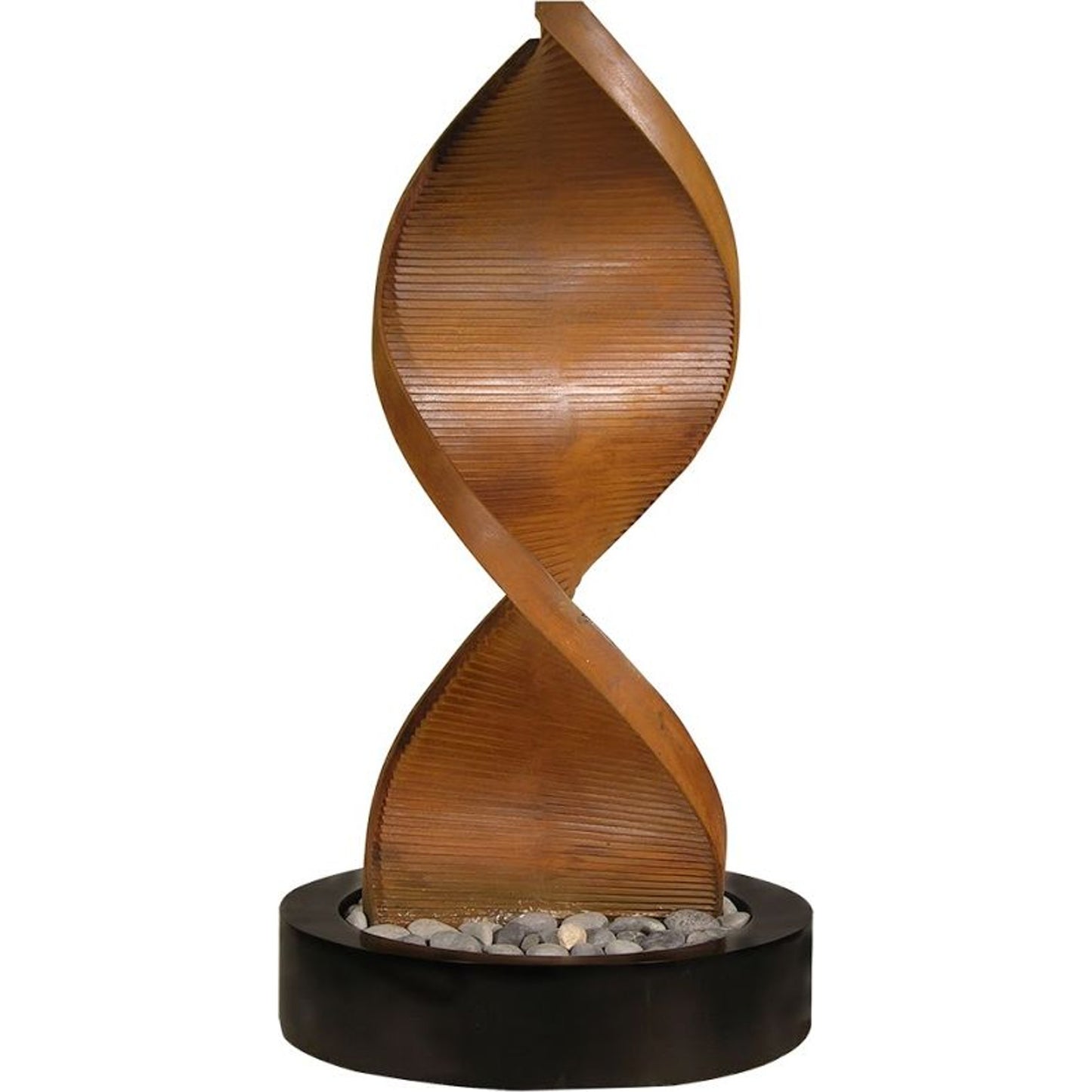 001 SR-821057 | Primary Silo | Twist Fountain by Phillips Collection in brown and rust. Made from resin in a modern style.
