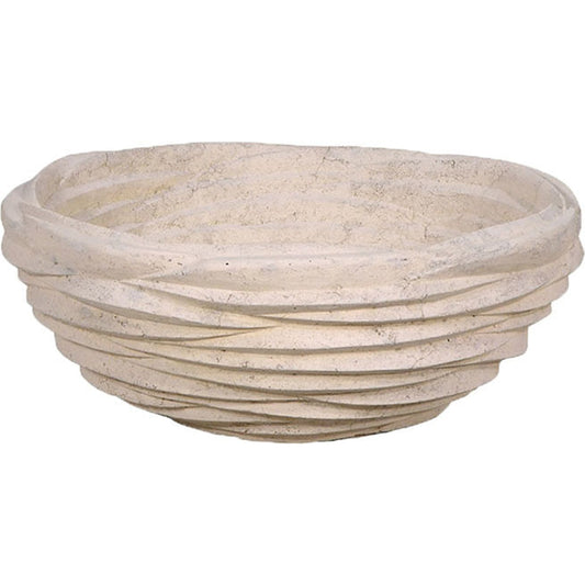 Waves Bowl by Phillips Collection in sandstone. Made from resin composite in a eclectic & global style.