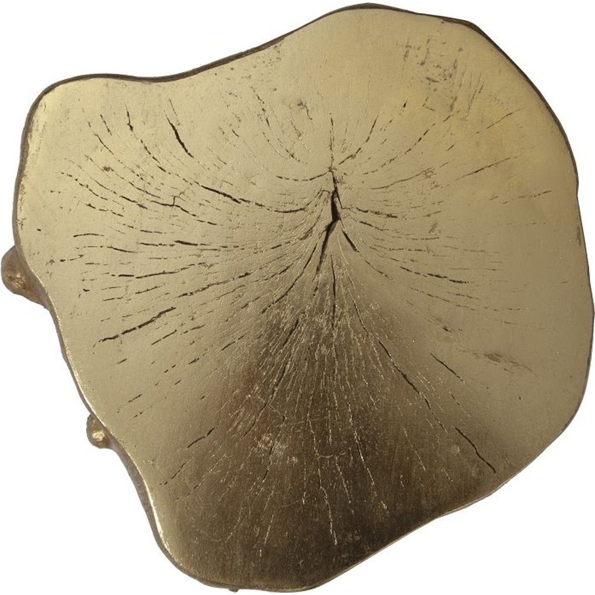 Log Gold Stool by Phillips Collection in gold and gold leaf. Made from resin in a eclectic & global style.