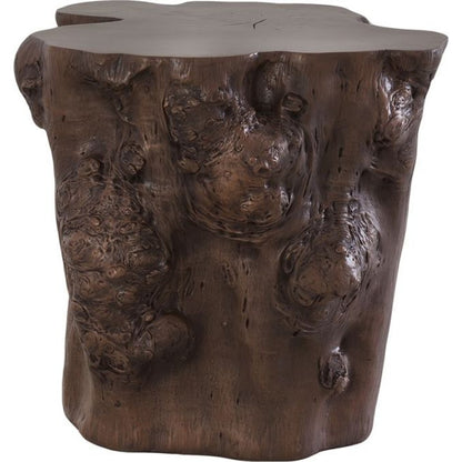 Log Bronze Side Table by Phillips Collection in brown and bronze. Made from resin in a eclectic & global style.