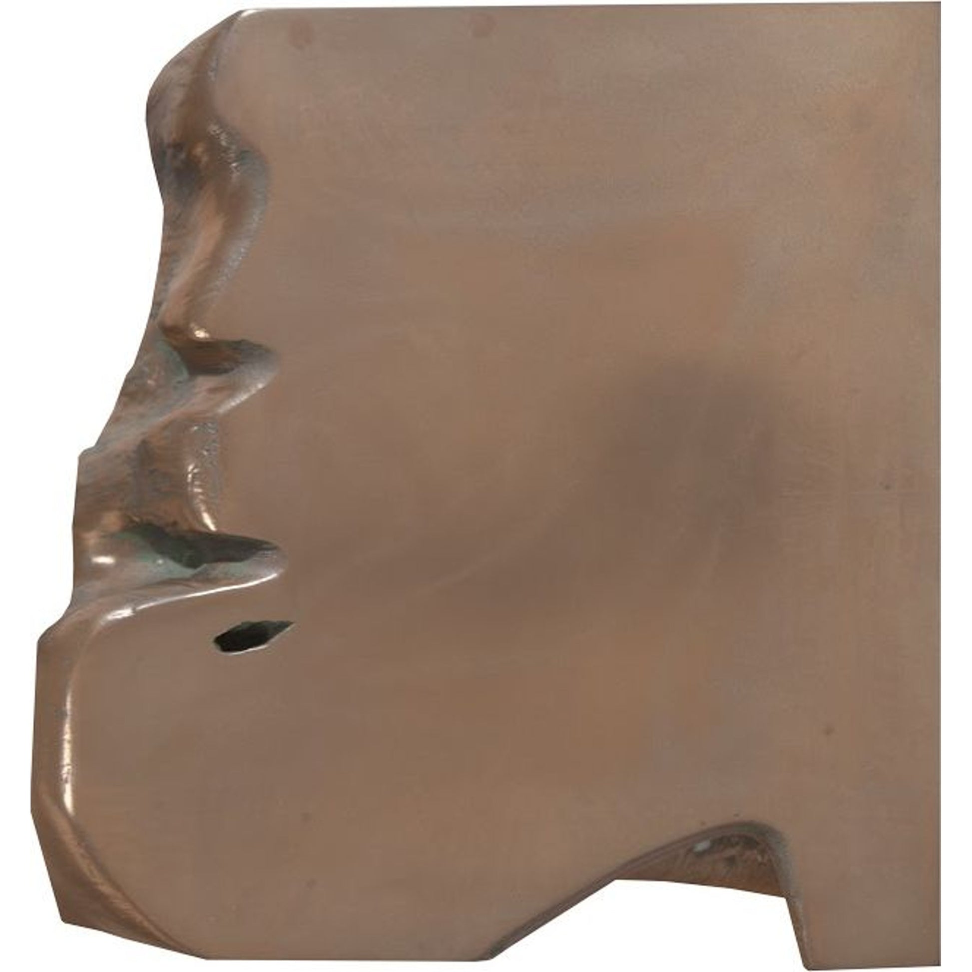 Freeform Stool by Phillips Collection in brown and gold leaf, faux bois. Made from resin in a modern style.