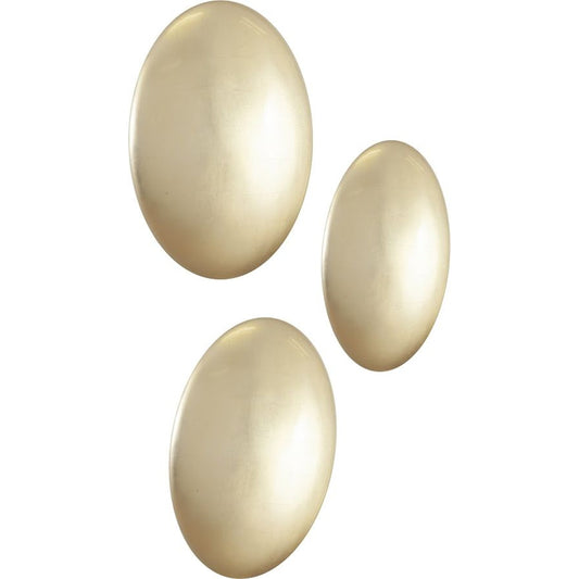 Orb Wall Tiles (Set of 3) by Phillips Collection in gold and gold leaf. Made from resin in a eclectic & global style.