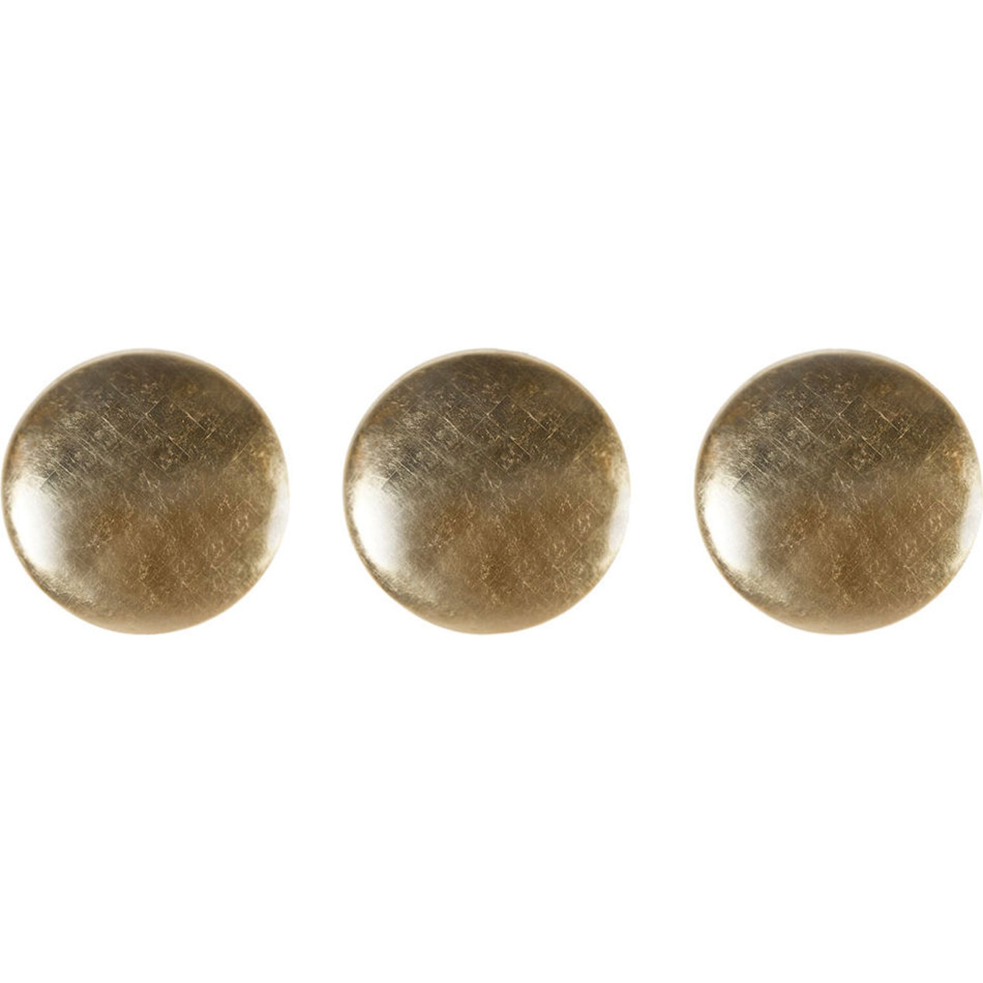 Orb Wall Tiles (Set of 3) by Phillips Collection in gold and gold leaf. Made from resin in a eclectic & global style.