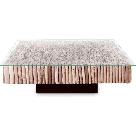Manhattan Square Coffee Table by Phillips Collection in brown. Made from wood in a eclectic & global style.