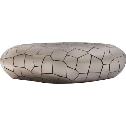 Crazy Cut Club Chair by Phillips Collection in silver. Made from metal in a modern style.