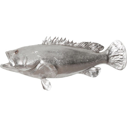 Estuary Cod Fish by Phillips Collection in silver. Made from resin in a coastal style.