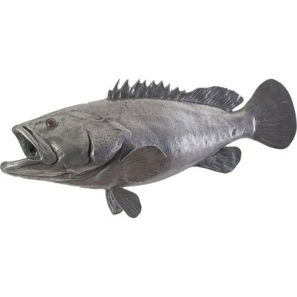 Estuary Cod Fish by Phillips Collection in silver. Made from resin in a coastal style.