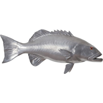 Coral Trout Fish by Phillips Collection in silver. Made from resin in a coastal style.